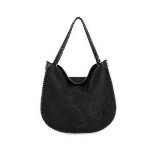NEW BC HANDBAGS women's braided handle hobo bag in black